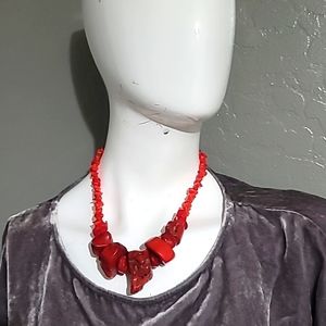 Chunky bone natural reef Coral necklace (antique)